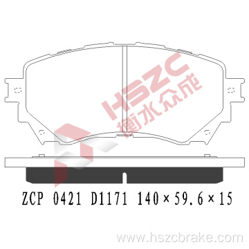 FMSI D1711 ceramic brake pad for Mazda